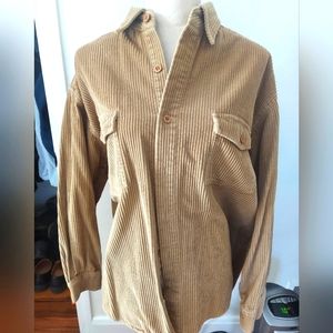 Mens Blue Edge Corduroy Button down LS Shirt in LG New Never worn